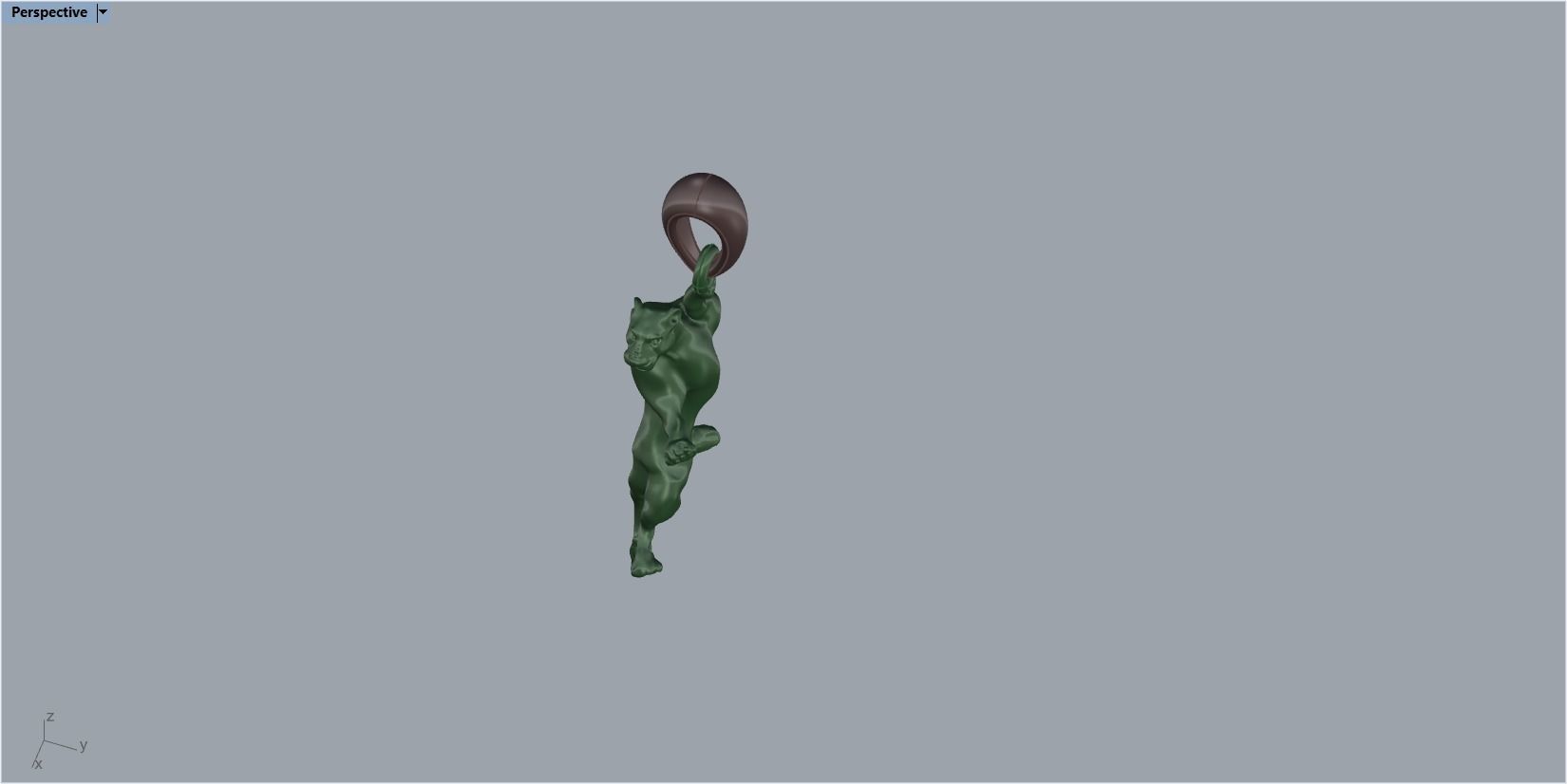 pendant panther 3D print model_18