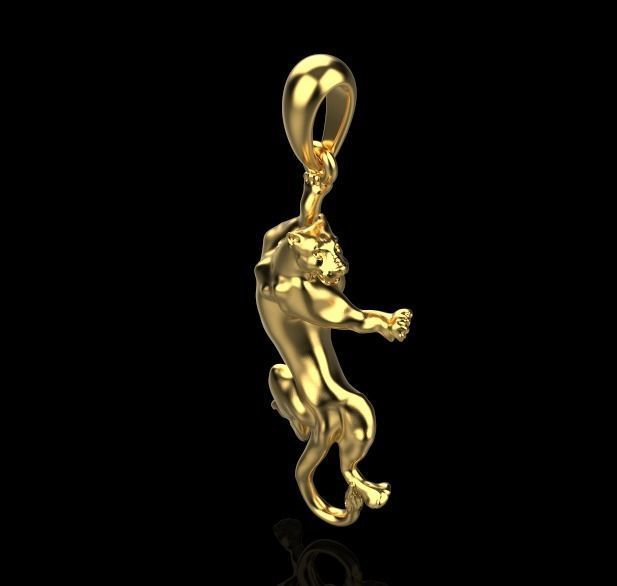 pendant panther 3D print model_5