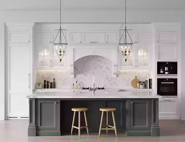 Classic kitchen 6 3D model