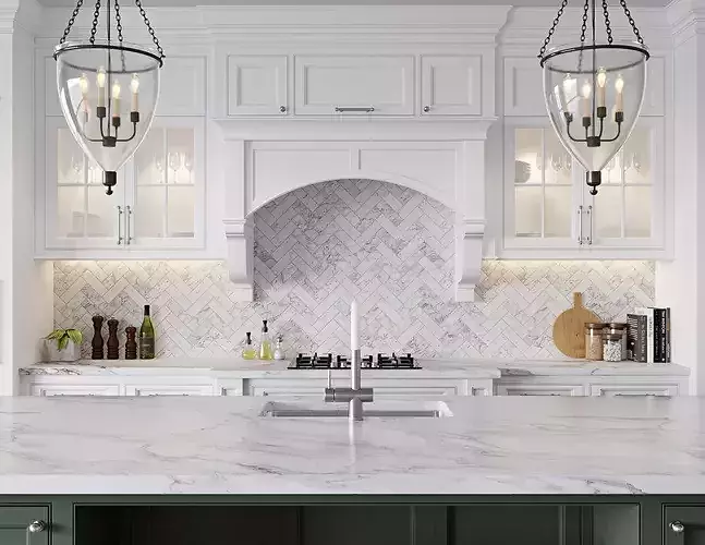 Classic kitchen 6 3D model 2