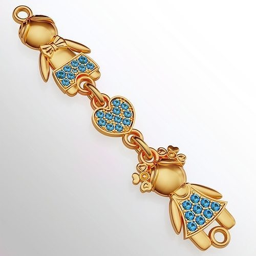 girl boy pendants 3D print model