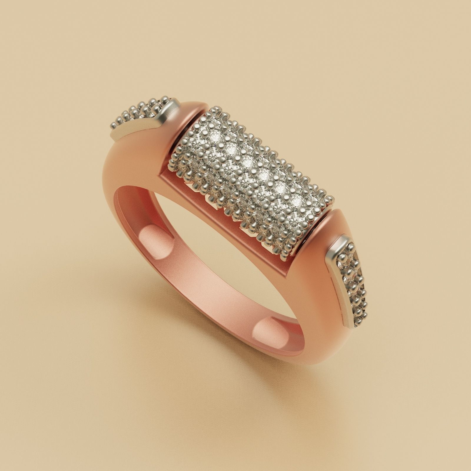 Diamond ring Moving 2 3D print model_8