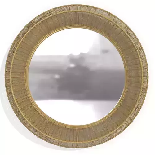 Pottery Barn Wren Jute Round Mirror 3D model