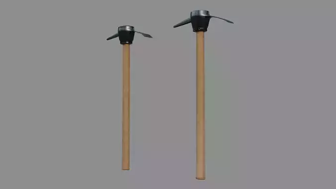 Pickaxe - Low and High poly