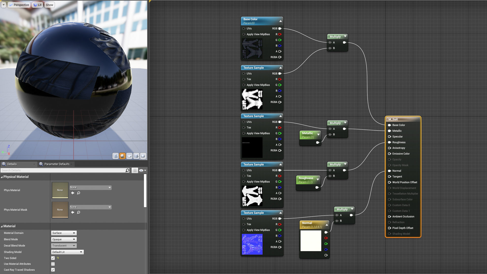 Midpoly leather suit for Metahuman in UE4 and UE5 3D model_10