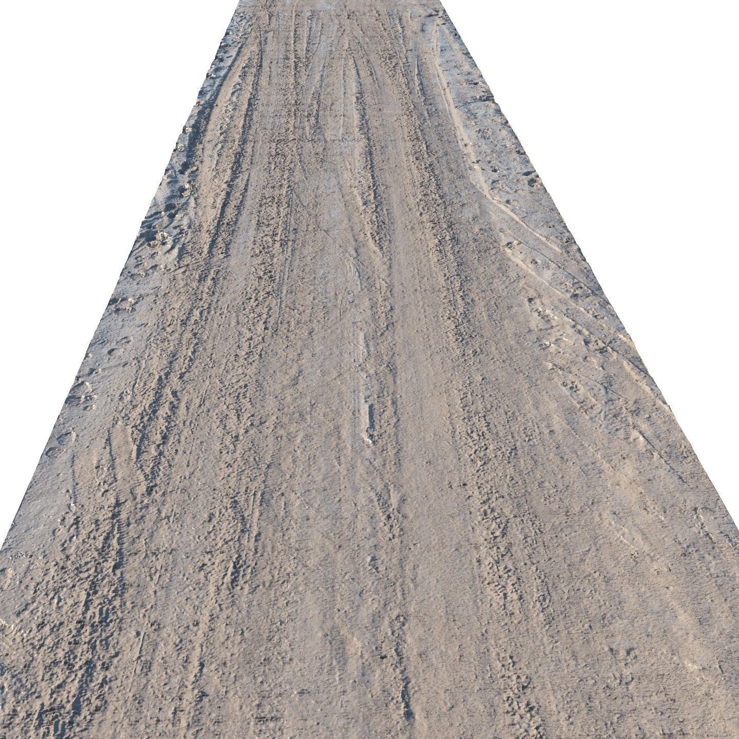 Snowy mud road material 01 Low-poly 3D model_7