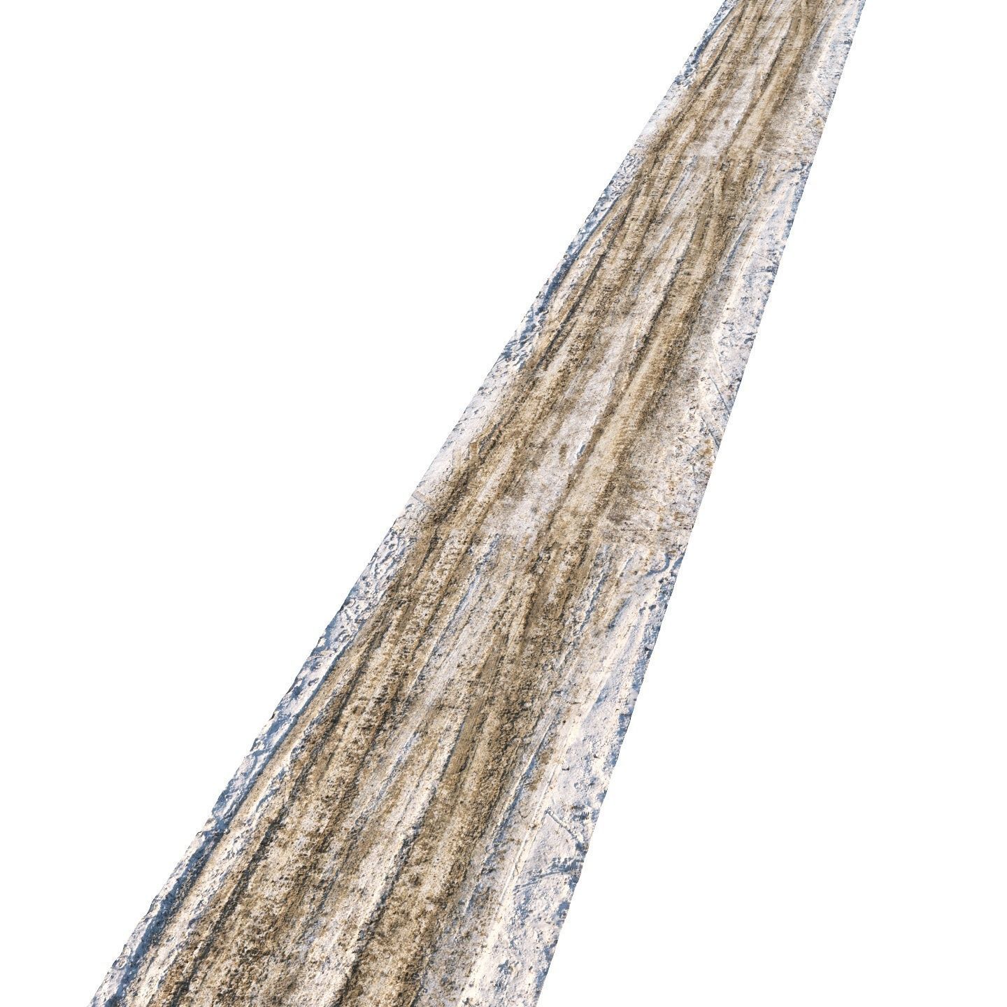 Snowy mud road material 01 Low-poly 3D model_5