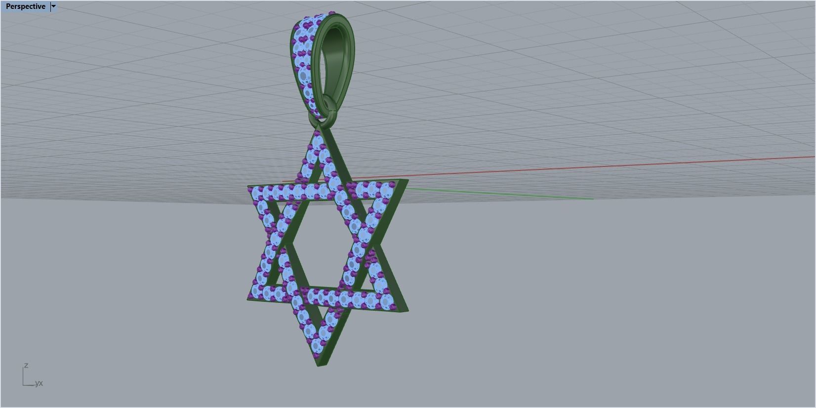 star of David 3D print model_20