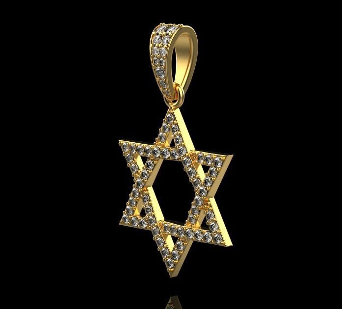 star of David 3D print model_11
