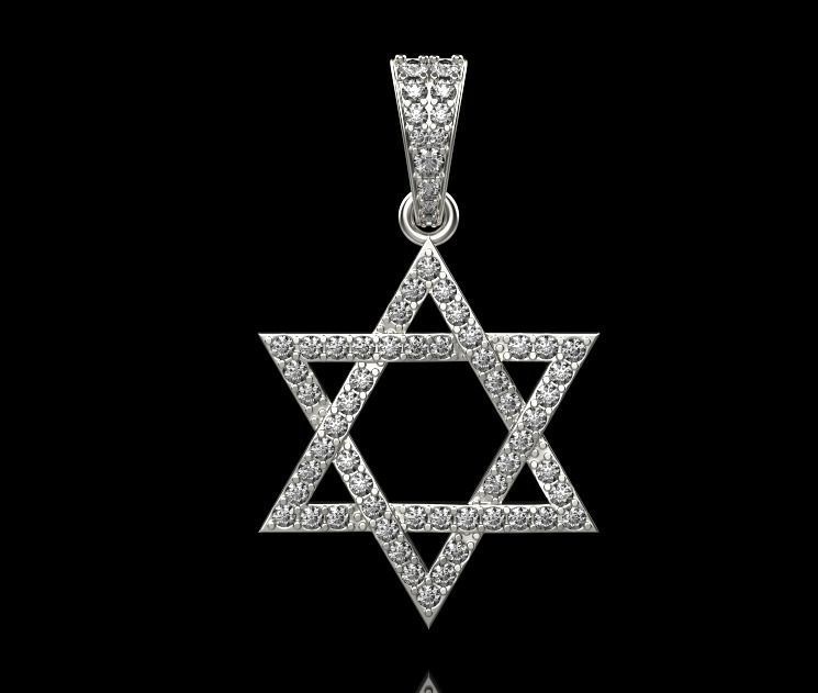 star of David 3D print model_12