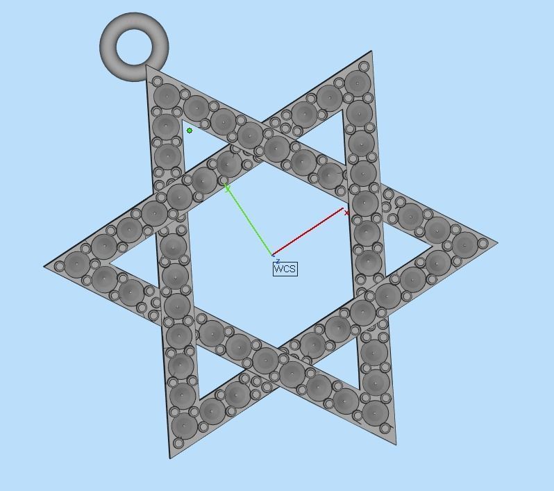 star of David 3D print model_30