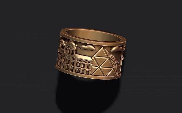 France ring 3D print model_9
