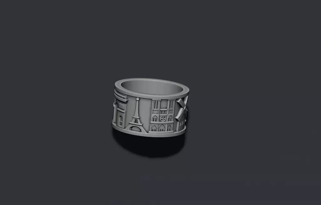 France ring 3D print model_0