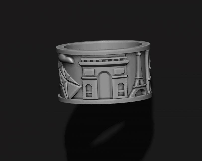 France ring 3D print model_4