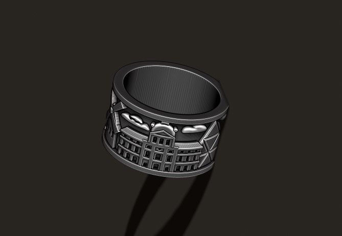 France ring 3D print model_7