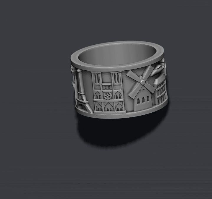 France ring 3D print model_1