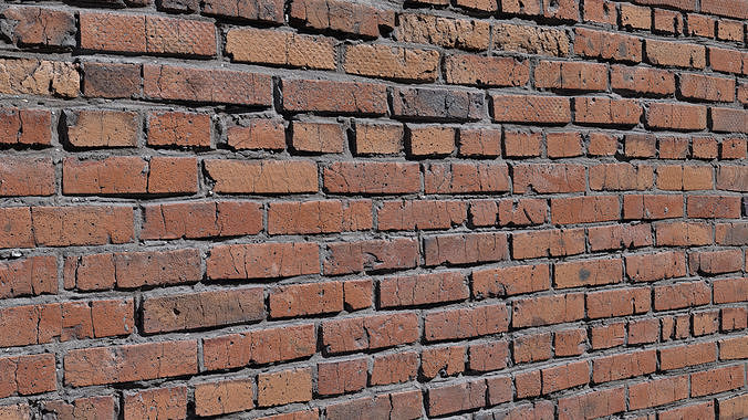 Vintage old brick  Hq  3D model
