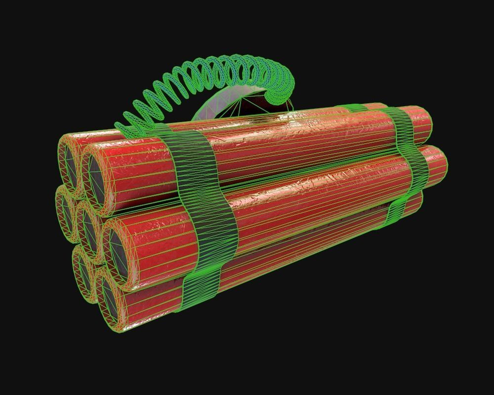 TNT With Timer PBR Low-poly 3D model Low-poly 3D model_5