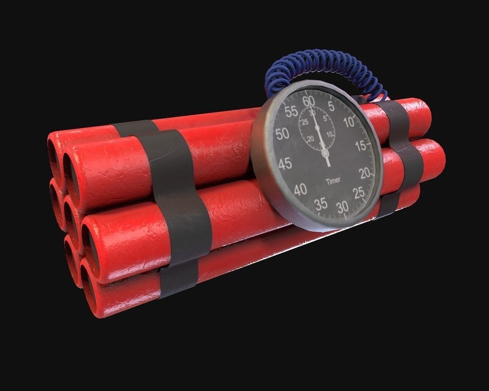 TNT With Timer PBR Low-poly 3D model Low-poly 3D model_2