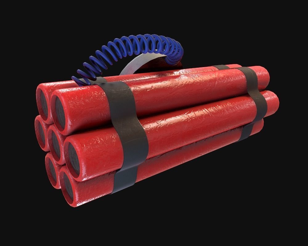 TNT With Timer PBR Low-poly 3D model Low-poly 3D model_4