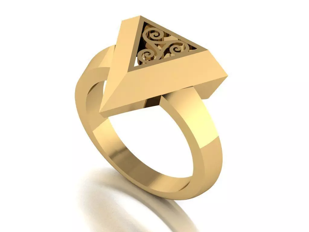 pyramid ring 02 3D print model_0