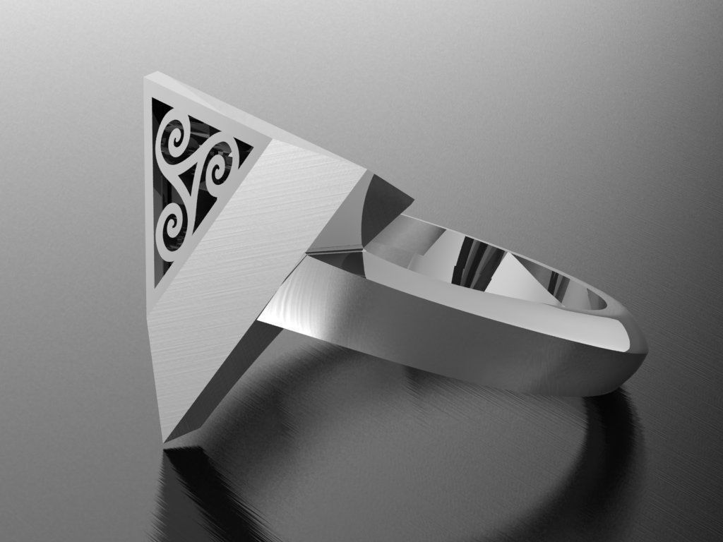 pyramid ring 02 3D print model_5
