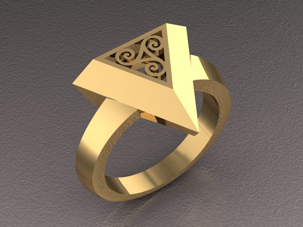 pyramid ring 02 3D print model_3