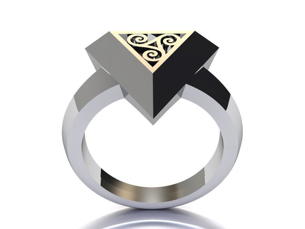 pyramid ring 02 3D print model_13