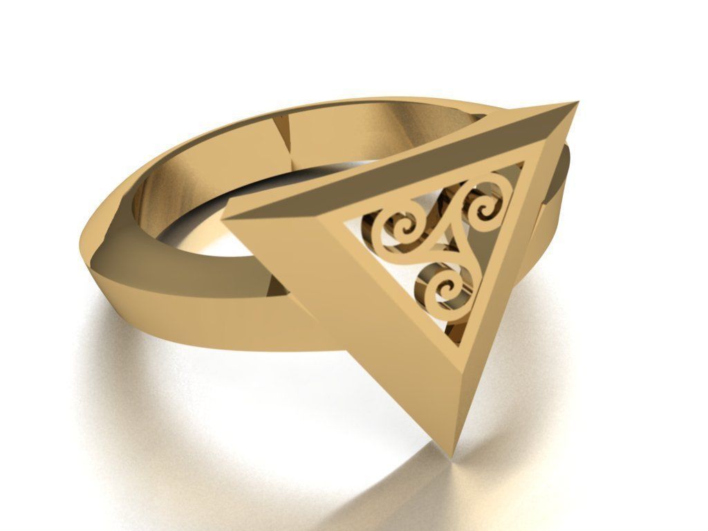 pyramid ring 02 3D print model_2