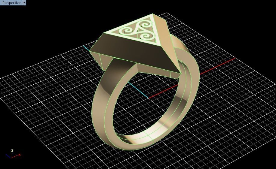 pyramid ring 02 3D print model_24