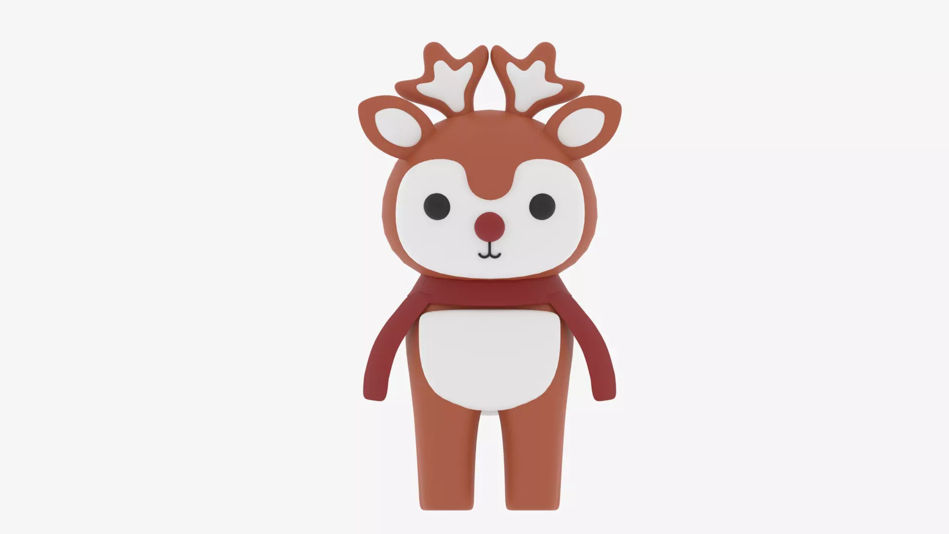 Cartoon Cute Deer 3D model_0
