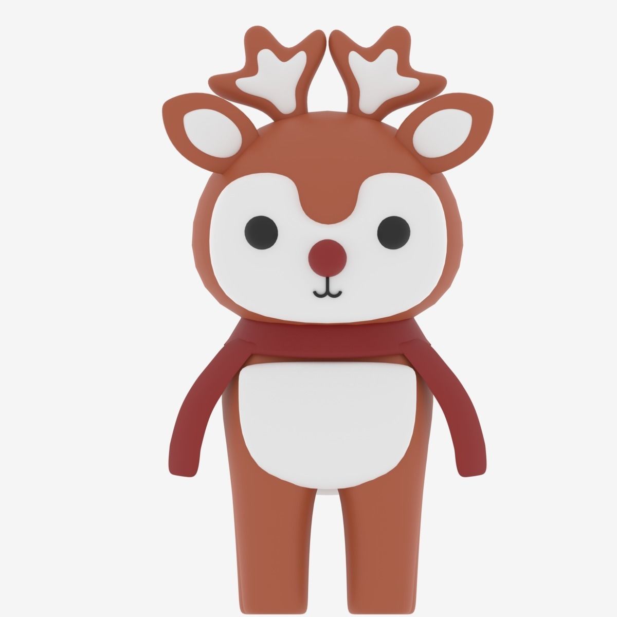 Cartoon Cute Deer 3D model_1