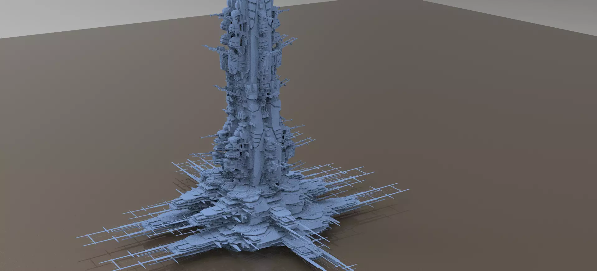 Space Station science facility exterior  3D model_0