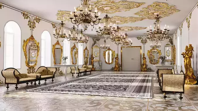 Golden mirror hall