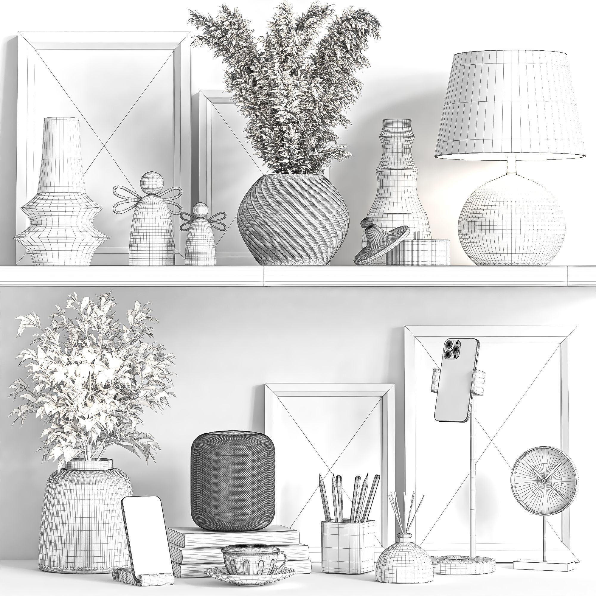 Decorative set 08 3D model_6