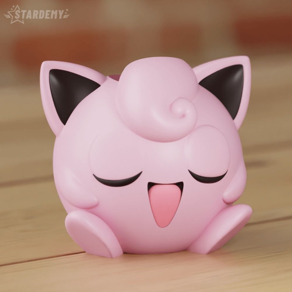 JIGGLYPUFF POKEMON PLANTER VASE PENCIL CASE 3D print model_1