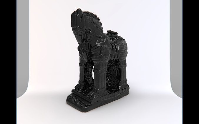 trojan troia horse 3D print model