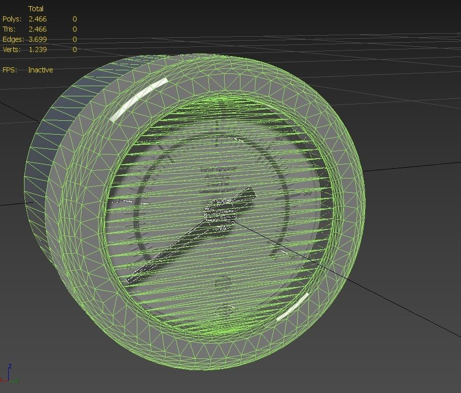 Pressure Gauge M1 Low-poly 3D model_7