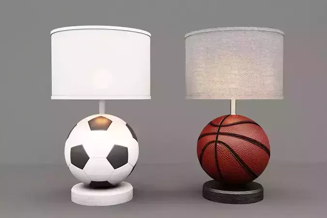 Basketball table lamp with usb