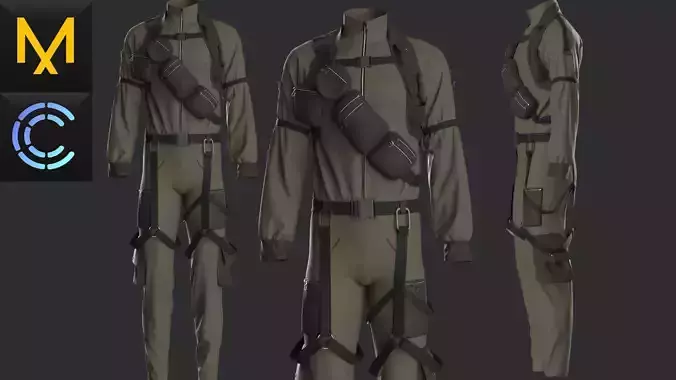 New Work Male OBJ mtl FBX ZPRJ