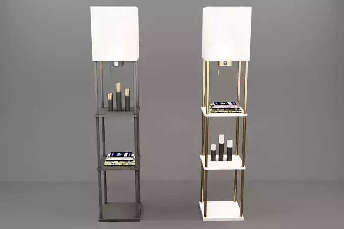 Harrison-shelf-floor-lamp-o floor lamp with magazine on top