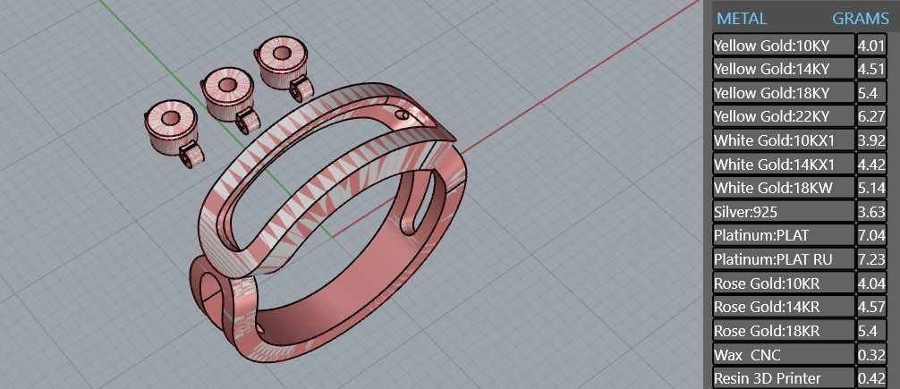 Messika Ring  3D print model_8