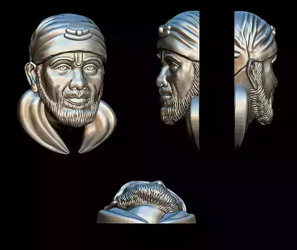 Sai baba face for ring