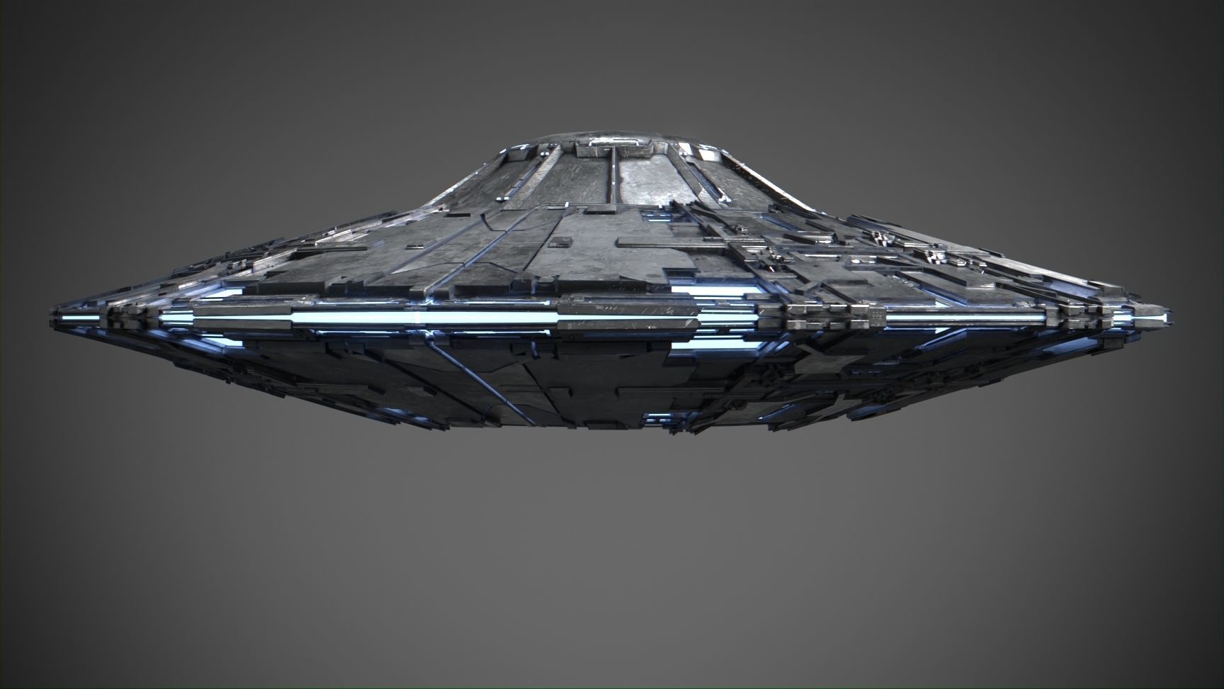 Ufo Spaceship Low-poly 3D model_1
