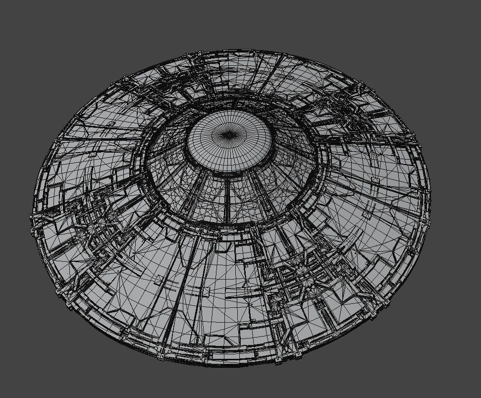 Ufo Spaceship Low-poly 3D model_5