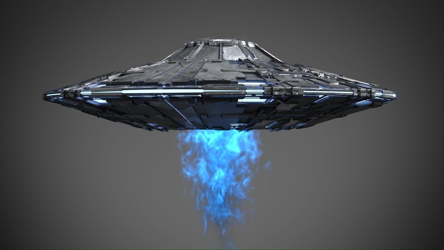 Ufo Spaceship Low-poly 3D model_2