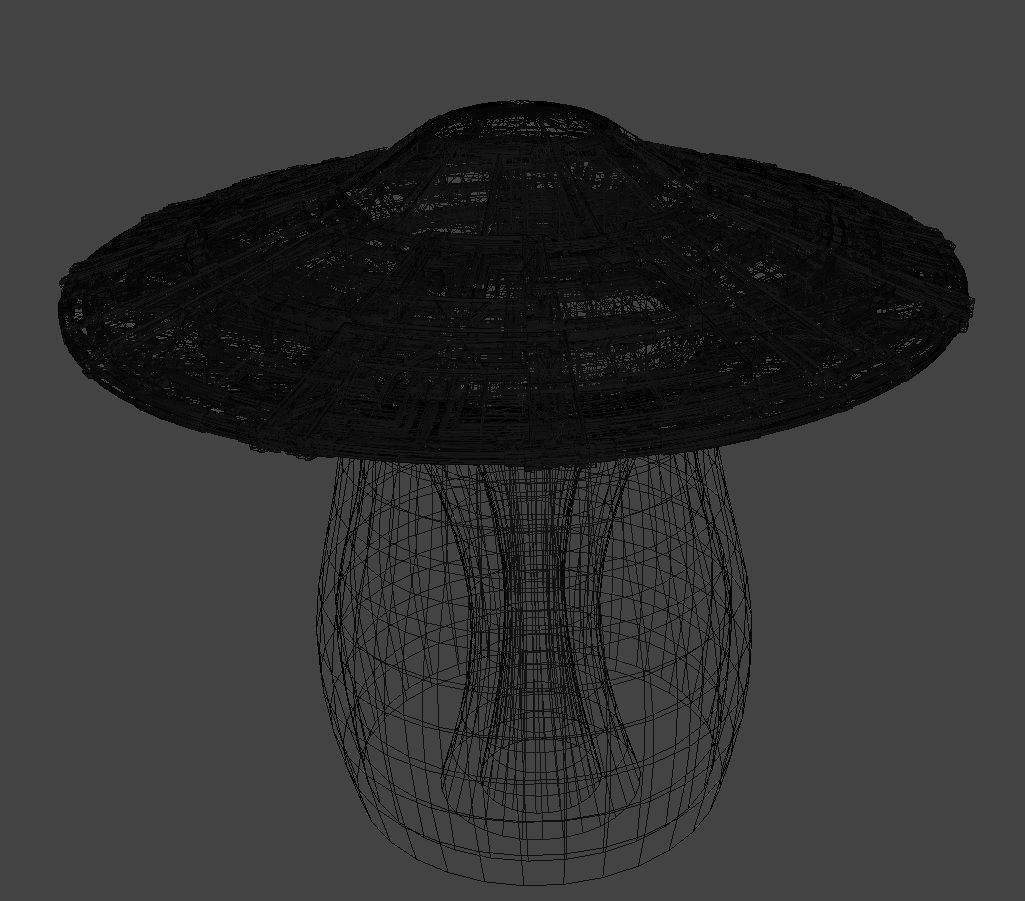 Ufo Spaceship Low-poly 3D model_6