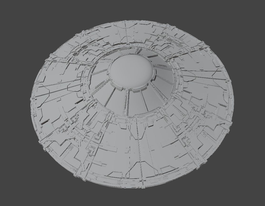 Ufo Spaceship Low-poly 3D model_3