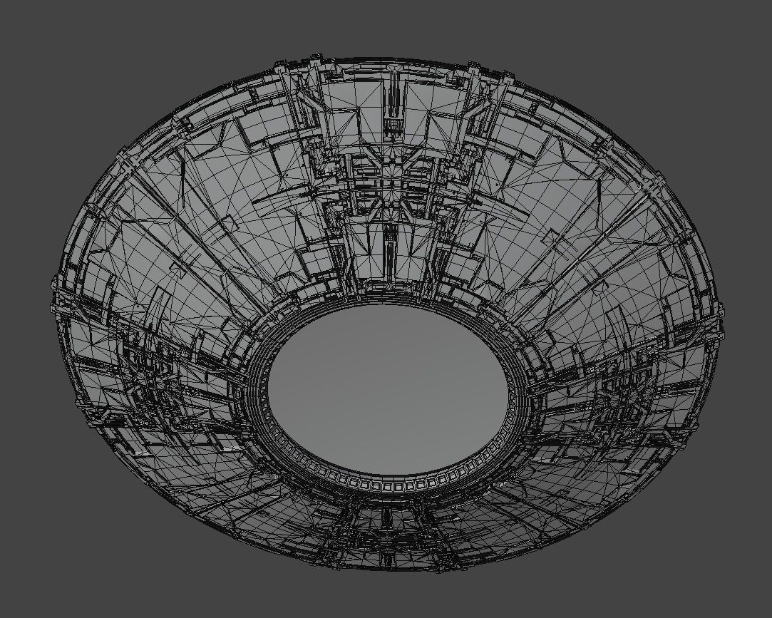 Ufo Spaceship Low-poly 3D model_4