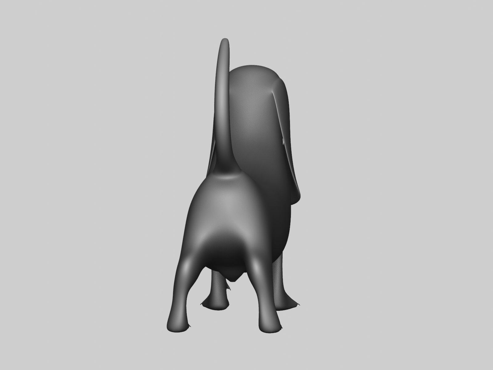 Basset Hound Basemesh for Sculpt Ready Low-poly 3D model_15
